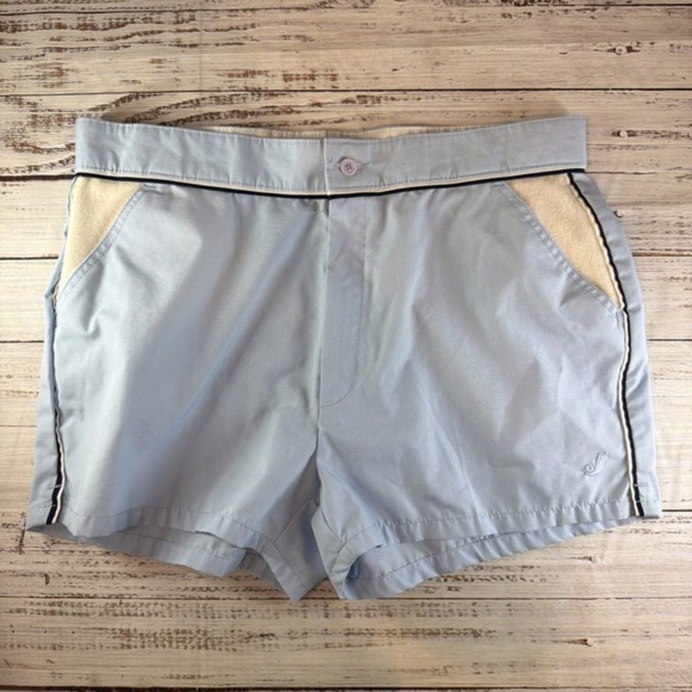 Vintage 80s Jantzen Tennis Shorts Blue Preppy‎ Retro Sportswear Mens 38